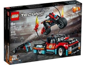 lego 42106 stuntshowbil og motorcykel