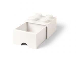 lego 5006208 4 knops hvid opbevaringsklods med skuffe