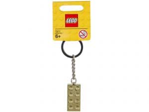 lego 850808 keychain 2x4 stud gold